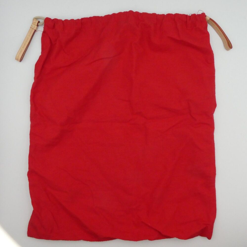 Ellen Tracy Red Flannel Dust Bag 15x18 Drawstring Storage Pouch Authentic